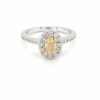 Leon Bakers 18k White Gold Yellow Diamond Ring_0