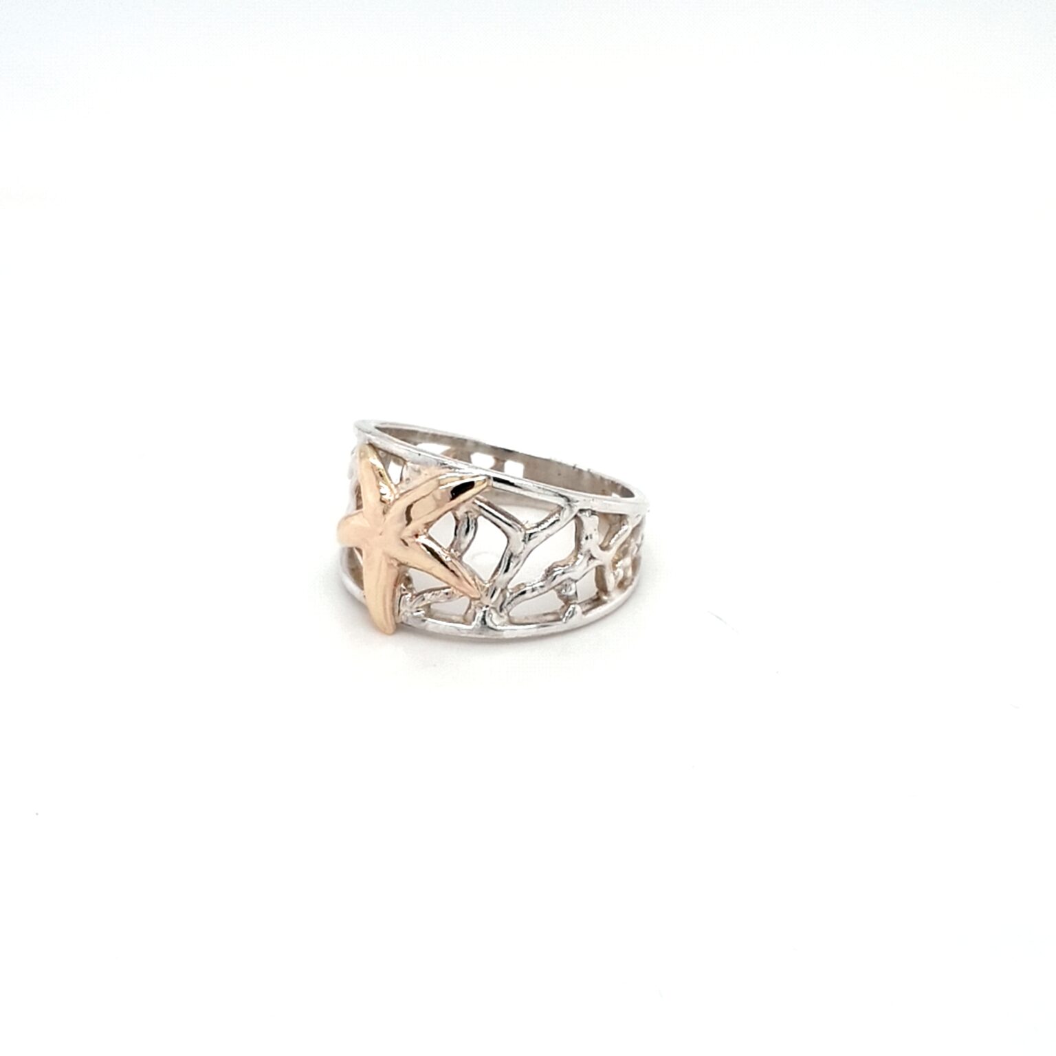 Coral Bay Collection Sterling Silver and 9K Yellow Gold Ring_1