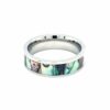 Leon Baker Stainless Steel and Australian Abalone Shell Ring_0