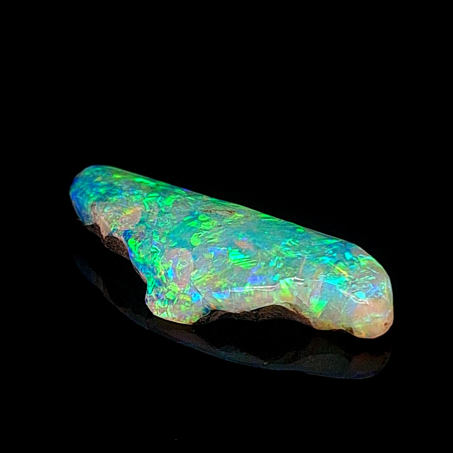 Leon Baker 7.282ct Solid Blue and White Opal_2