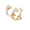 Leon Baker 18K Yellow and White Gold Diamond Crossover Hoops_1