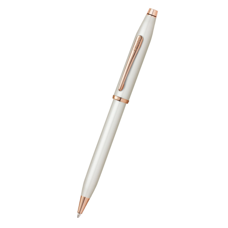 Century II Pearlescent White Lacquer Ballpoint Pen AT0082WG-113_0