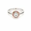 Argyle 18K White Gold Pink and White Diamond Ring_0