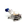 Leon Baker Sterling Silver and 18K Yellow Gold Frog Pendant_2