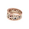Leon Baker 9K White and Rose Gold Ring with Diamond, Ruby, and Sapphire_1