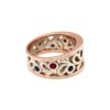 Leon Baker 9K White and Rose Gold Ring with Diamond, Ruby, and Sapphire_2