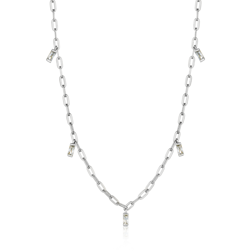 Ania Haie Silver Glow Drop Necklace_0