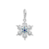 Thomas Sabo Charm Pendant Snowflake with Blue Stones Silver_0
