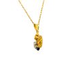 Leon Baker 18k Yellow Gold Nugget Diamond & Sapphire Pendant_1
