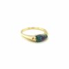 Leon Baker 9k Yellow Gold Solid Black Opal Ring_1