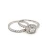 Leon Baker 9K White Gold and Diamond Wedding Ring Set_2