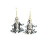 Leon Baker Sterling Silver & 18ct Yellow Gold Pearl & Stone Set Frog Earrings_2