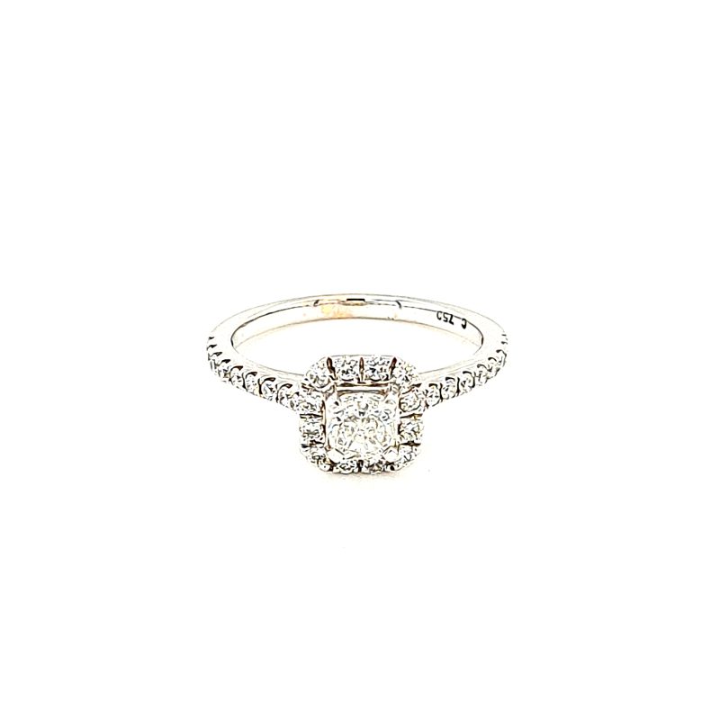Leon Bakers 18K White Gold GIA Diamond Engagement Ring_0