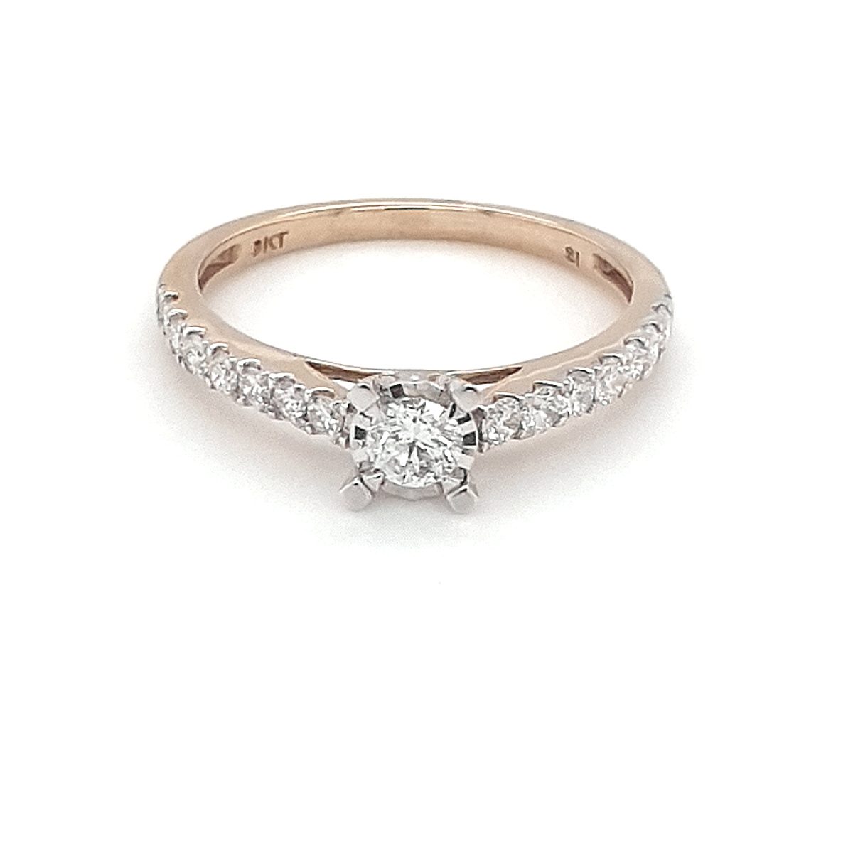 Leon Bakers 9K Yellow Gold Diamond Engagement Ring_0