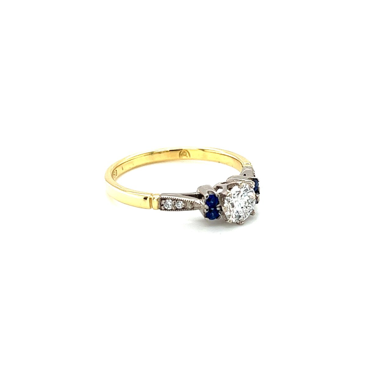 Leon Baker Hand Made 18k Yellow & White Gold Diamond Ring_1