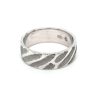 Leon Baker 9K White Gold Fancy Molten Style Wedding Ring Size X_1