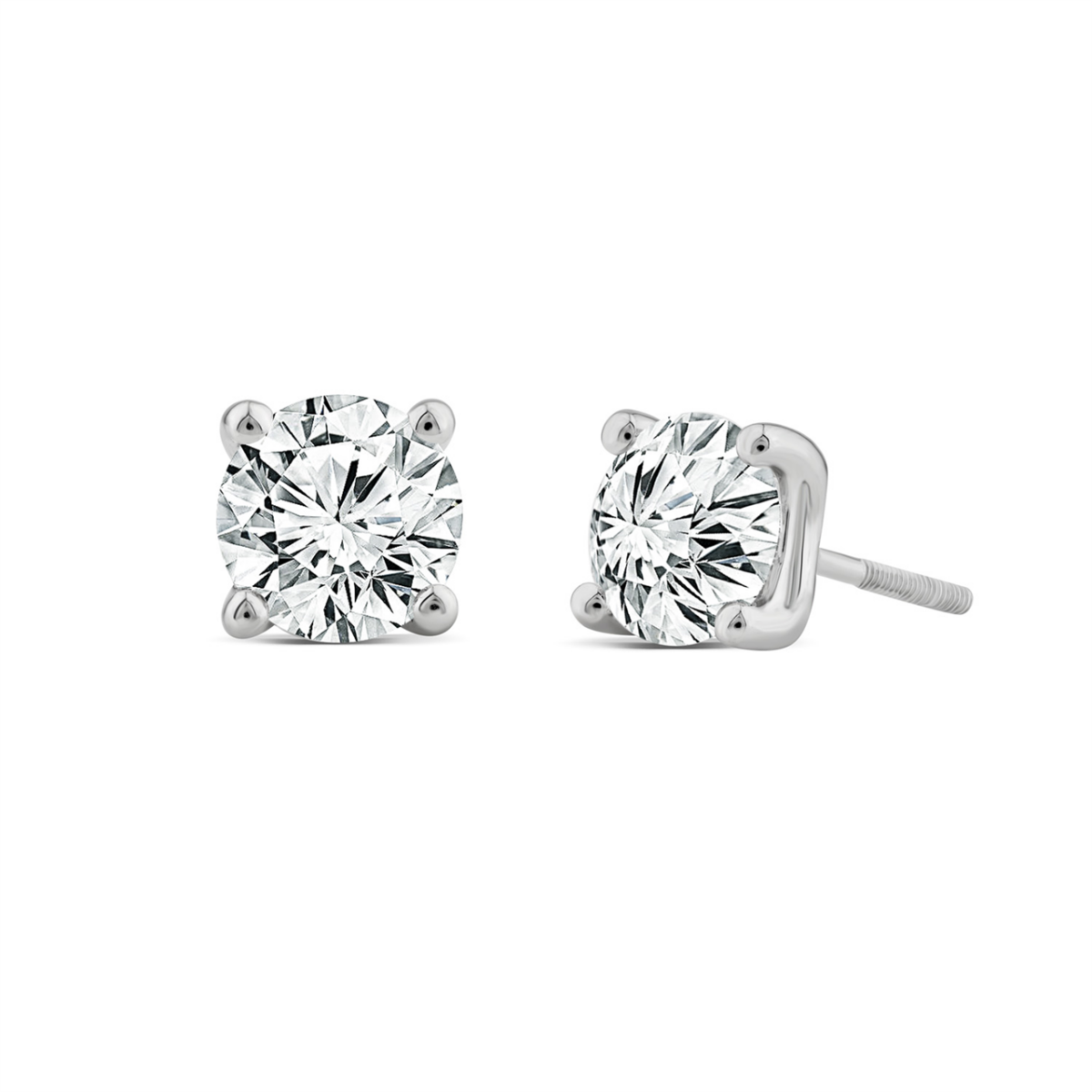 Leon Baker 18K WG LAB DIAM 2.00ct F VS2 RND LGD STUDS LGEF-6352_0