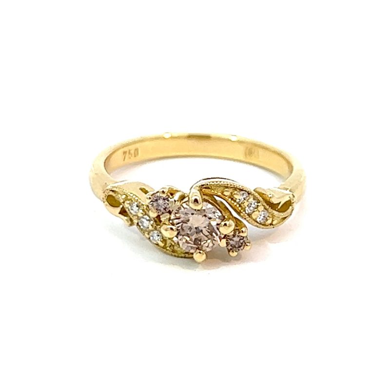 Leon Baker 18k Handmade Yellow Gold Argyle Champagne Ring_0