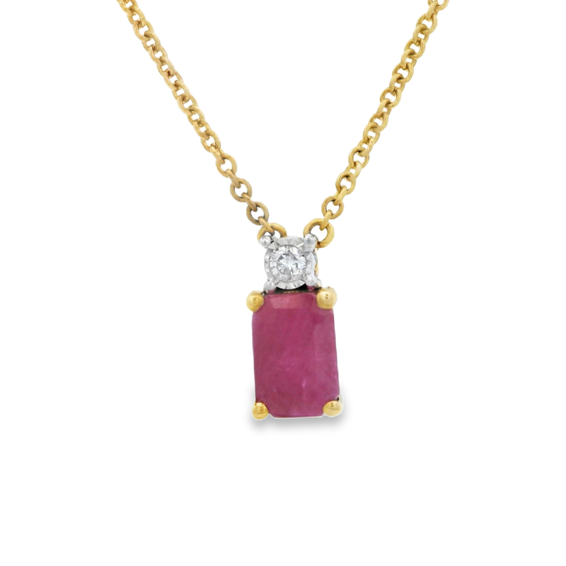 Natural Diamond Ruby Necklace_0