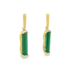 LEON BAKER 9K YG 0.05CT HI I1 DIA GREEN ONYX EARRING_2