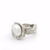 Leon Baker 18K White Gold Broome Keshi Pearl and Diamond Ring_1