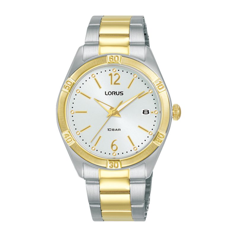 Two Tone Ladies Lorus Dress Watch with Polished Band_0