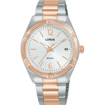 Two Tone Ladies Lorus Dress Watch with Polished Band_0