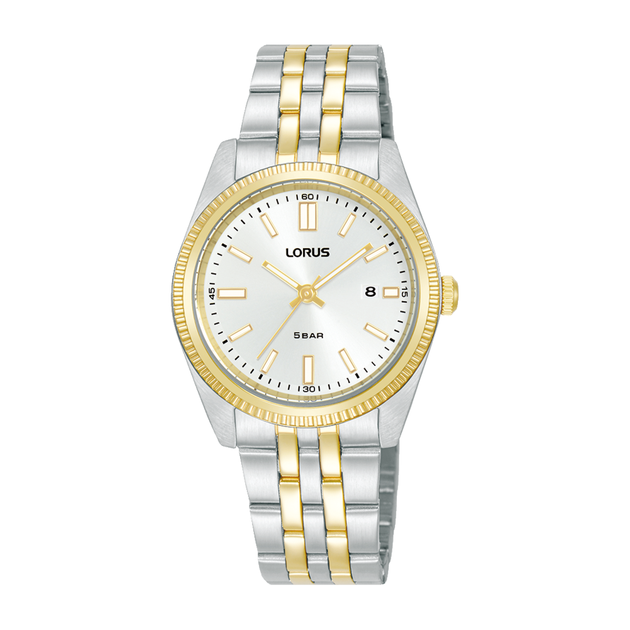 Two Tone Ladies Lorus Dress Watch with Polished Band_0